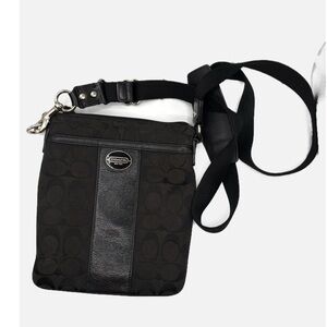 Coach Retro Logo Small Crossbody Black